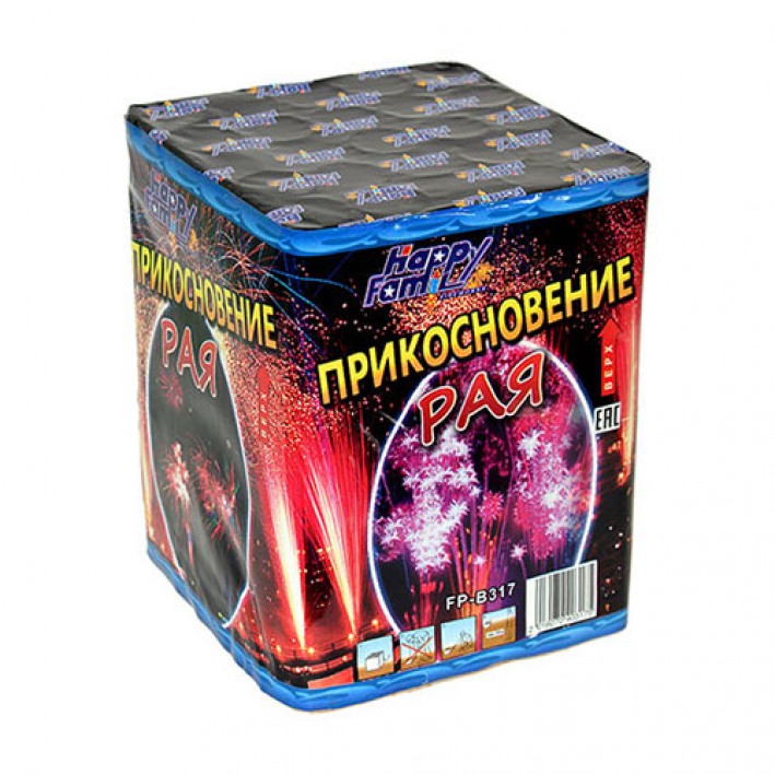 Батареи салютов FP-B317 фаворит ПРИКОСНОВЕНИЕ РАЯ (1,2х25) 4/1sku: FP-B317
